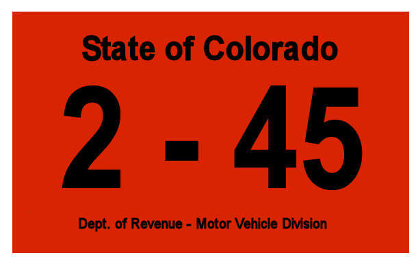 (image for) 1945 Colorado INSPECTION Sticker